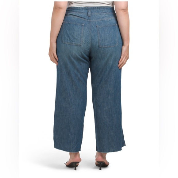 NYDJ Teresa Hollywood Wide Leg Jeans in Fantasy Blue Wash Plus Size 28W - Picture 2 of 2